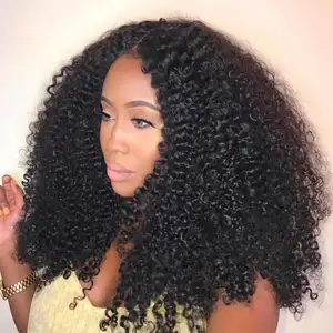 Mongoolse Virgin Remy 3C 4A 4B 4C Afro Kinky Krullend Hair Extensions 100% Menselijk Haar, groothandel Goedkope Onbewerkte Menselijk Haar Bundel