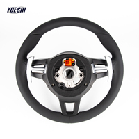 Volant en cuir noir de qualité supérieure à six rivets pour Porsche Panamera Cayenne Macan 718 911 Boxster Cayman