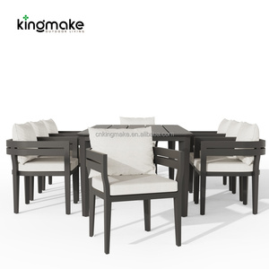 Muebles de Comedor Modernos para Hotel, Juego de Comedor de Aluminio para Exteriores, Jardín, Patio y Terraza, Silla de Jardín Impermeable - Product Image 6
