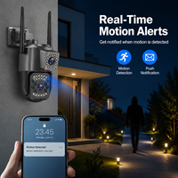 OEM V28 Dual Lens PTZ Security Camera 6MP Wifi CCTV Security Night Vision PTZ Zoom Dual Screens Network Video V380 Pro APP
