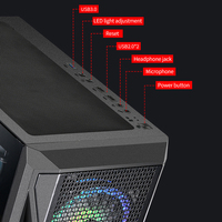 2024 Nuevo diseño OEM caja de la computadora ventilador de la caja de bajo precio Caja de PC ATX de vidrio con ventiladores coloridos y refrigeración