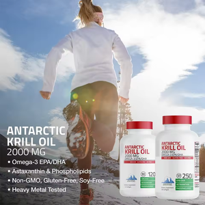 Minyak Krill Antartika 2000mg Omega-3 Softgels Astaxanthin Fosfolipid Non-GMO Bebas Gluten 250 Kapsul Pendukung Kesehatan Sendi dan Tulang - Product Image 6