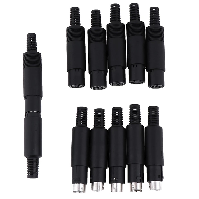 Mini DIN Plug Socket PS/2 Connector 4/6/8 PIN Chassis Cable Mount Male Female