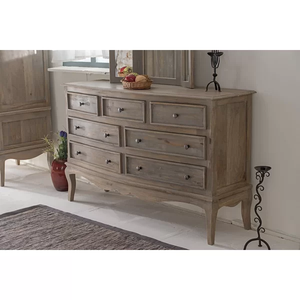 Designer Collection 7-Drawer Modern Luxury Design Cajones Hogar Muebles de dormitorio Juegos de cajones espaciosos de madera - Product Image 4