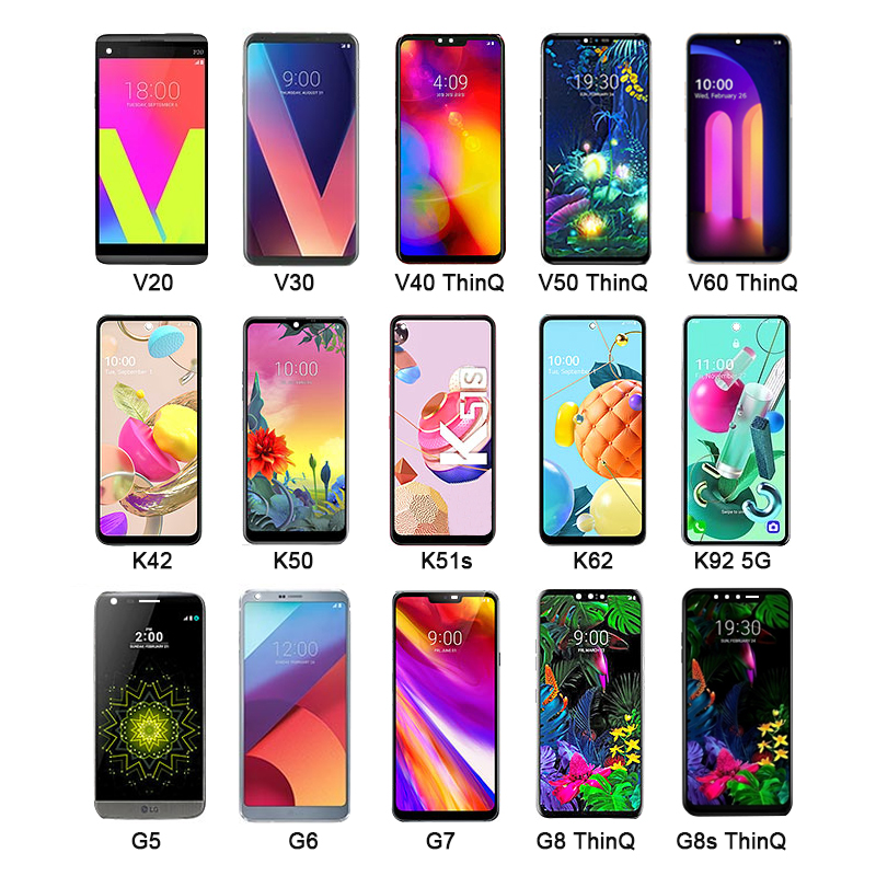 ЖК-дисплеи для мобильных телефонов LG V20 V30 V30S V35 V40 ThinQ 5G V50 V50s V60 G2 G5 G6 G8 G8s, бархатный сенсорный ЖК-дисплей UW