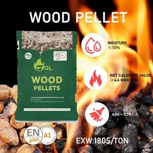 Enplus A1 CN007 A1 pembakar bahan bakar kayu, pelet kayu untuk peleburan Aluminium & kompor pemanas, 4300-4850 alami/Kg/Woode