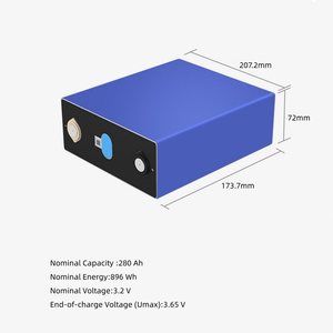Célula de Bateria LiFePO4 280Ah 3.2V 896Wh <span class=keywords><strong>DCR</strong></span> 1.5m 50% SOC 8000 Ciclos Entrega de Energia Consistente - Product Image 5