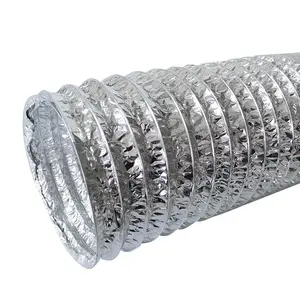 Inodoros Ventilación de aire Conducto de escape Conducto flexible Trabajo de conducto de aire de papel de aluminio flexible Hose8 "25ft 10ft 8ft