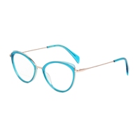Monture optique en métal style œil de chat rétro, simple et polyvalente, disponible en plusieurs couleurs, idéale pour les trajets quotidiens, etc.
