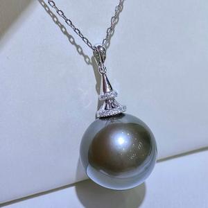 Collar de Perlas Naturales de Agua Dulce, Blancas, con Colores Mezclados, de 6-10 mm, con Luz Intensa y Pequeñas Imperfecciones, 60 cm de Largo, Caja de Regalo Incluida - Product Image 1