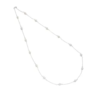 天然真淡水白奶油米珍珠项链925纯银精品饰品最新潮流热卖时尚设计