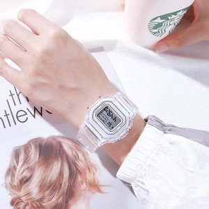 Mode hommes femmes montres or Casual Transparent numérique Sport montre cadeau pour amoureux horloge montre-bracelet <span class=keywords><strong>2023</strong></span> - Product Image 4