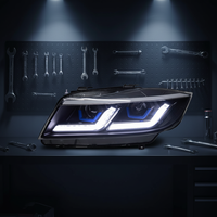 Feux de voiture pour BMW E90, lentille de projecteur de phare, Série 3, 330i, 320i, phare de signalisation, phares LED, DRL, accessoires automobiles
