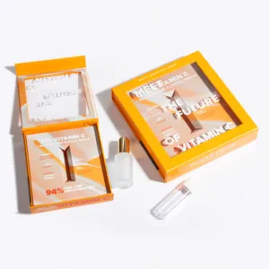 Luxury Magnetic Flip Retail and PR box cosmetics product Packaging with clear pvc window