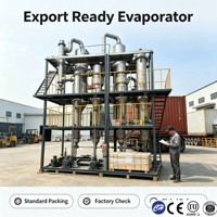 Evaporador Circulante Multiefecto Automático PLC para Concentración de Sorbitol, Maltitol y Alcohol de Azúcar, Acero Inoxidable SS304, Certificado CE ISO