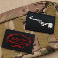 Écusson brodé tactique I AM SNIPER, double arme, crâne avec pistolet, écusson rond en tissu brodé pour sac, chapeau