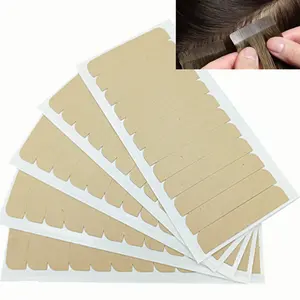 2.8cm 3 Cm 4cm Pre Cut Clear Hair Extension Tape Tabs Super Strong Hold No Residue Double Sided Replacement Tape Tabs 60 Pieces