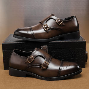 2025 nueva correa estilo de moda Zapatos de vestir de negocios para hombres italianos Chaussures <span class=keywords><strong>Montantes</strong></span> Pour Hommes En Cuir - Product Image 4