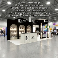 Stand modulaire 10x20 pieds pour la promotion des salons de coiffure, stand d'exposition portable pour salon de beauté