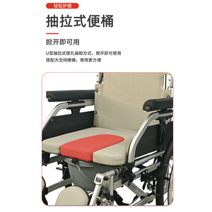 Silla de Ruedas Plegable Reclinable de Aleación de Aluminio con Ruedas Sólidas de PU de 22 Pulgadas, Ligera, para Personas Mayores y con Discapacidad - Product Image 2