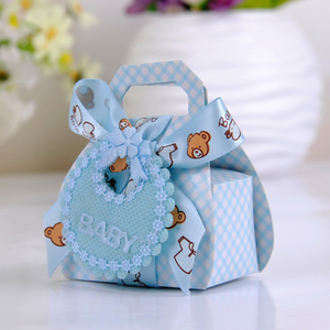 Cajas de <span class=keywords><strong>Regalo</strong></span> de Papel con Forma de Oso para Bodas, Bautizos, Baby Showers, Cajas de Dulces Delicadas, Etiquetas para Baberos, Cintas, Laminación Mate - Product Image 3