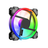 Casing kipas pendingin udara Argb Rgb, sarung HP logo kustom Dc 5v 12v 24v 120mm 3pin 4pin Pwm komputer Pc untuk Desktop game
