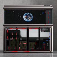 Aquarium ultime de style chinois Dragon Rouge, grand réservoir avec fond en verre ultra-transparent, filtre intelligent, garantie de 2 ans