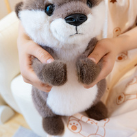 Peluches Otter Anime Super Douces avec Rembourrage en Coton PP, Design Brodé, Anti-Stress, Unisexe, Emballage en Boîte pour Anniversaires et Occasions Spéciales