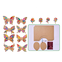 Film transparent fait à la main DIY Ailes de papillon colorées pour enfants Paquet de matériel Cellophane coloré pour autres métiers Lumière