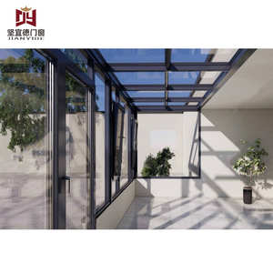 Villa moderne, véranda en verre, cadre en aluminium, verre trempé, résistant au froid, installation facile, toit réfléchissant pour cour - Product Image 3