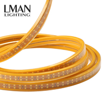 Bande lumineuse LED à double ligne SMD2835 12mm 180LEDs/m, blanc chaud RGB, gradation, étanche IP65, télécommande