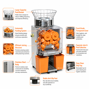 Machine à jus d'<span class=keywords><strong>orange</strong></span> Valencia commerciale avec fonction d'alimentation automatique, extracteur de jus d'<span class=keywords><strong>orange</strong></span> Valencia et Navel - Product Image 5