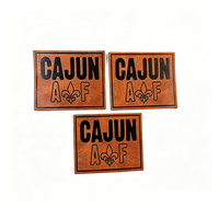 Patch en cuir avec logo personnalisé en relief, thermocollant, en gros, pour jeans, vestes et casquettes de camionneur, accessoires vestimentaires