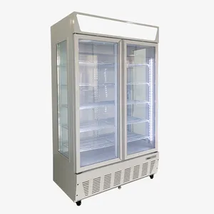 Bánh hiển thị tủ lạnh thẳng đứng uống mát siêu thị dọc nước giải khát Máy làm lạnh tủ lạnh thương mại