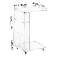 Table d'appoint en acrylique avec roulettes, étagère de rangement verte pour salle de bain, mobilier de maison pour balcon – Vente en gros directe usine