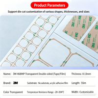 Ruban adhésif de transfert imperméable 3M Type 468MP 200MP transparent 0,13 mm haute performance double face qualité ingénieur pour plaques signalétiques personnalisées