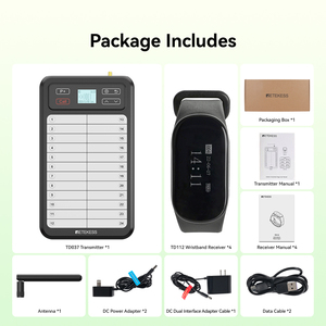 Sistema de Llamada para Cocina con Transmisor de Tablero de Notas y Receptor de Pulsera Impermeable IP67 para Cafeterías, Restaurantes, Chefs, Camareros, Alcance de 800m - Product Image 6