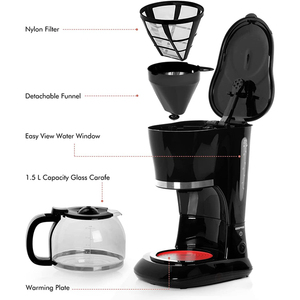 1000W nhà sử dụng máy pha cà phê điện hiện đại 110V <span class=keywords><strong>12</strong></span> ly Grandes USA <span class=keywords><strong>10</strong></span> tasas cafetera goteo sự lựa chọn tốt nhất hộ gia đình PP - Product Image 5