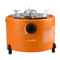 STARCAMP Réchaud de camping et chauffage au gaz portable en acier 2000W 2 en 1 Solution extérieure pour le chauffage de la terrasse