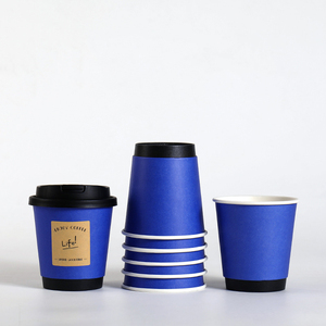 Drink Double Wall Paper Coffee Cups for Hot Drink with Lids Shop bar Takeaway Coffee logo Cup