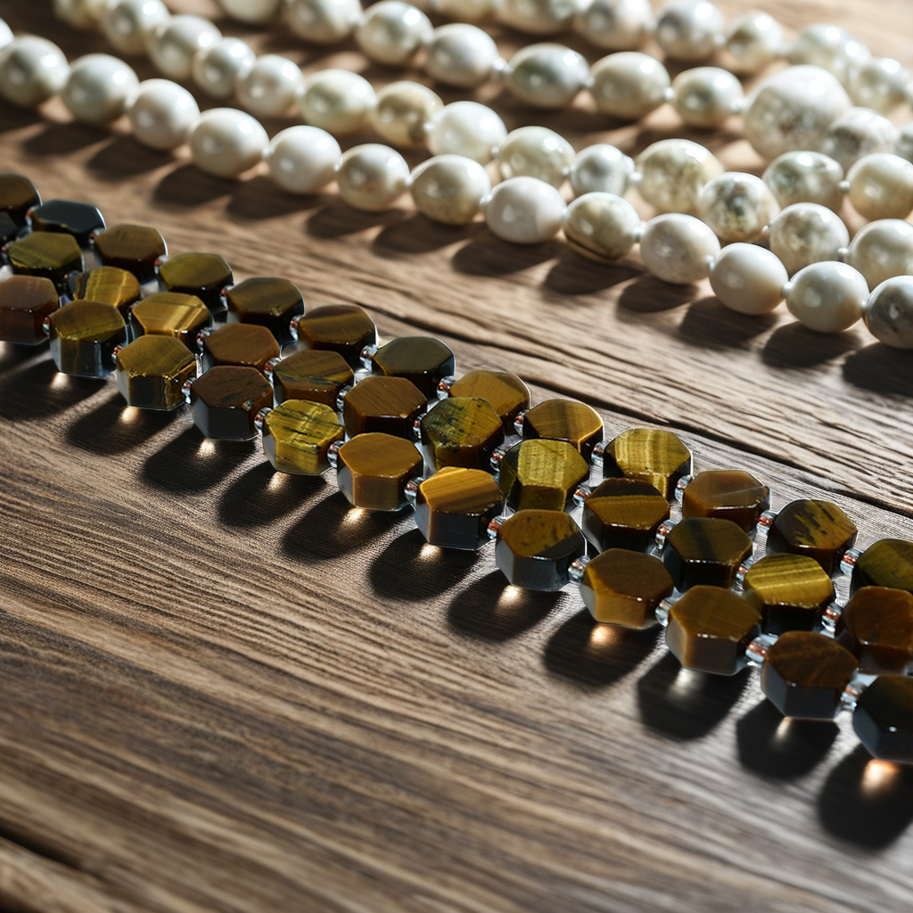 Wholesale DIY Jewelry Making Natural Tiger Eye Apatite Lapis Amethyst Crystal Rice 9*5mm Black Stone DIY Jewelry