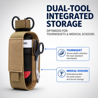 Pochette tactique pour ciseaux médicaux, porte-tourniquet Molle, accessoires de camping et de randonnée, trousse de premiers secours d'urgence en plein air, sac IFAK