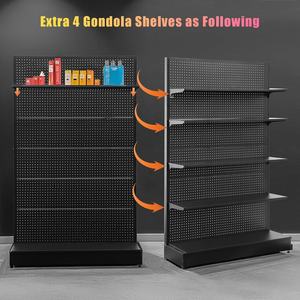 Pegboard עמדה גונדולה קמעונאית מדפי תצוגה קיר עבור אספקת משרד מכולת נוח או חנויות משקאות - Product Image 4