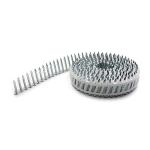 Vente en gros usine Clous à bobine en plastique à tête plate de 15 degrés avec tige spirale galvanisée - Product Image 4