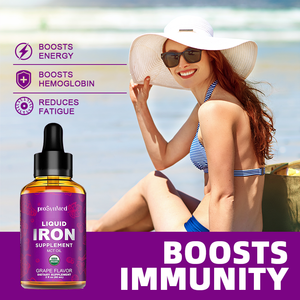 महिलाओं के लिए आयरन सप्लीमेंट ब्लड बिल्डर लिक्विड आयरन Mct तेल प्राकृतिक तेजी से अवशोषण प्रतिरक्षा समर्थन के साथ वयस्कों को ड्रॉप करता है - Product Image 4