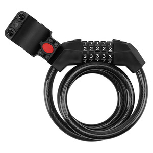 Yueli Bicycle Five Digit Combination <b>Cable</b> <b>Lock</b> 120 Cm Durable Steel Wire For Mountain Bike Cycling Equipment - Product Image 1