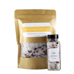 OEM private label bagno di sale a base di erbe aromatiche rosa imballaggio personalizzato sali da bagno naturali con fiori - Product Image 2