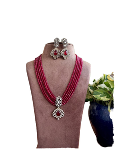 Victorian Designer Polki Necklace Earring Set Handcrafted Antique Gold Plated Brass High Quality Bridal Engagement Party <b>Gift</b> - Product Image 1