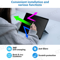 Protecteur d'écran de confidentialité pour ordinateur portable écran tactile pour ordinateur portable filtre de confidentialité magnétique 4 voies pour Microsoft Surface Pro 4/5/6/7