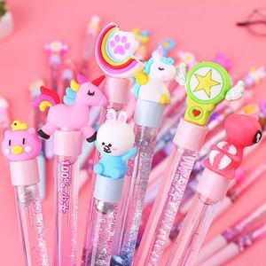 ปากกาเจลกลิตเตอร์แบบเหลวลอยสีสันสดใสลายการ์ตูนสีชมพูน่ารักเกาหลีของขวัญส่งเสริมการขาย - Product Image 3